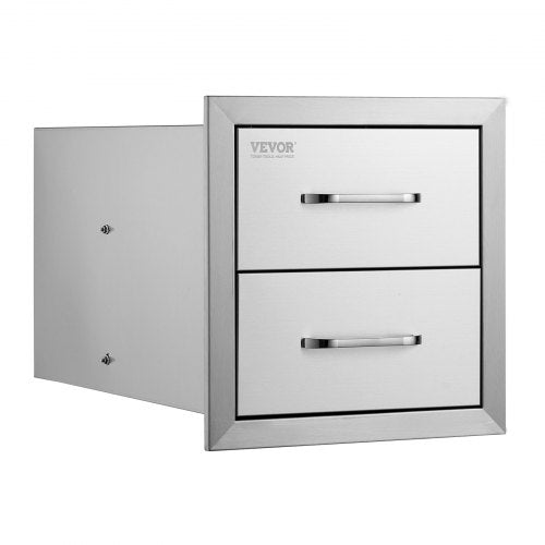 Outdoor Kitchen Drawers 14W x 144H x 23D Inch Flush Mount Double BBQ