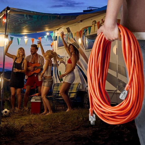 100FT Indoor Outdoor Extension Cord 16AWG 10Amps 1250W 3 Prongs Appliance