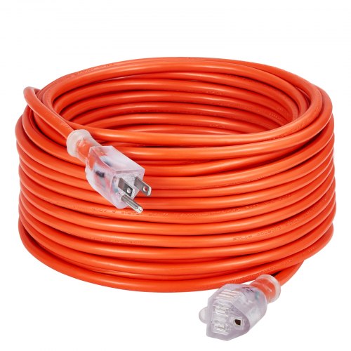 100FT Indoor Outdoor Extension Cord 16AWG 10Amps 1250W 3 Prongs Appliance