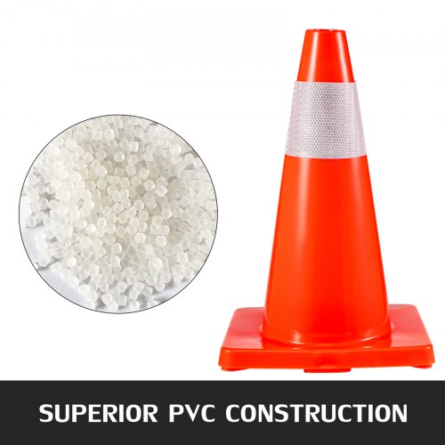 12Pack 18 Traffic Cones Safety Road Parking Cones PVC Base Orange