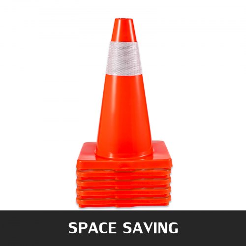 12Pack 18 Traffic Cones Safety Road Parking Cones PVC Base Orange