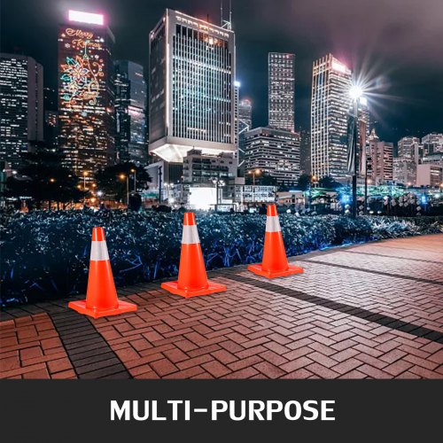 20Pack 18 Traffic Cones Safety Road Parking Cones PVC Base Orange