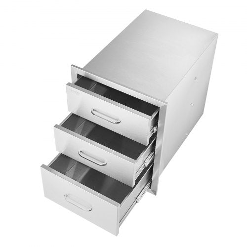 18x23 Inch Outdoor Kitchen Stainless Steel Triple Access BBQ Drawers
