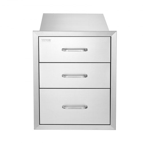18x23 Inch Outdoor Kitchen Stainless Steel Triple Access BBQ Drawers