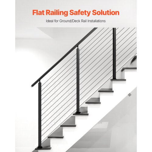 Cable Railing Post 42x1x2 Inch Stair Railing Post with PreDrilled 30°