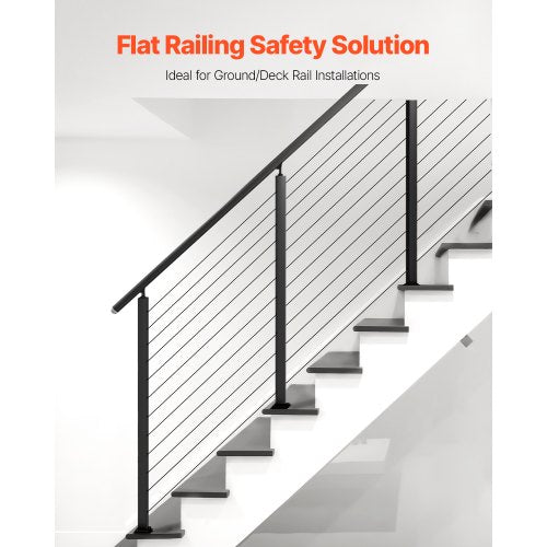 Cable Railing Post 42x2x2 Inch Stair Railing Post with PreDrilled 30°