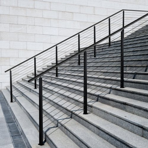 Cable Railing Post 42x2x2 Inch Stair Railing Post with PreDrilled 30°