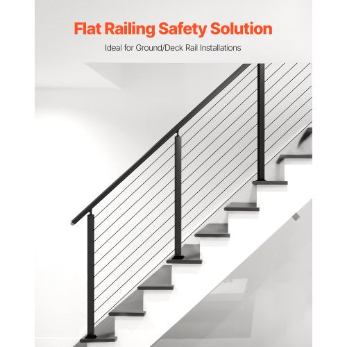 Cable Railing Post 36x1x2 Inch Stair Railing Post with PreDrilled 30°