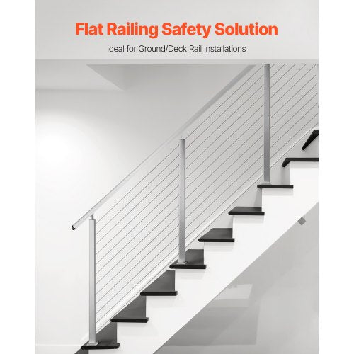 Cable Railing Post 42x2x2 Inch Stair Railing Post with PreDrilled 30°