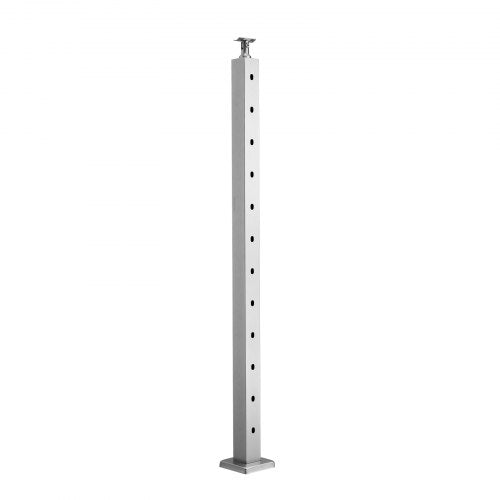 Cable Railing Post 42x2x2 Inch Stair Railing Post with PreDrilled 30°