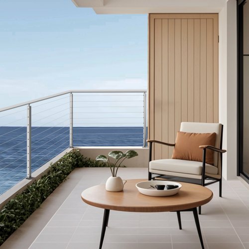 Cable Railing Post 36x1x2 Inch Level Deck Stair Posts 1Pack Stainless