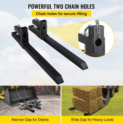 Pallet Forks 2000lbs Capacity Tractor Forks for Loader Tractor Skid Steers