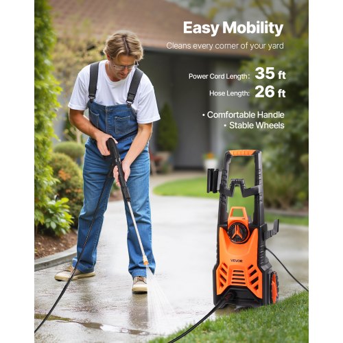 Electric Pressure Washer Max 4500 PSI and 32 GPM High Power Pressure
