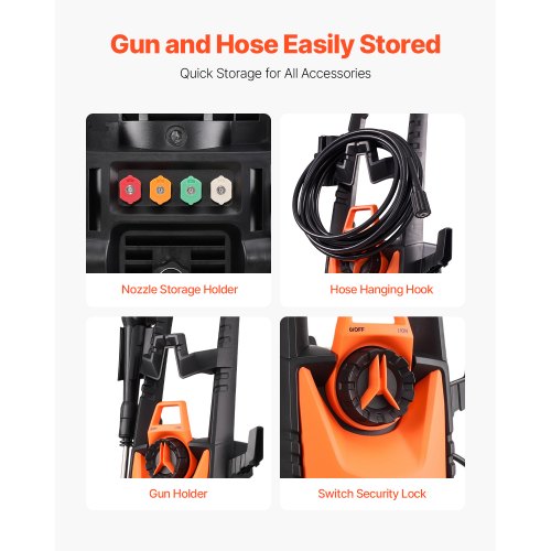 Electric Pressure Washer Max 4500 PSI and 32 GPM High Power Pressure