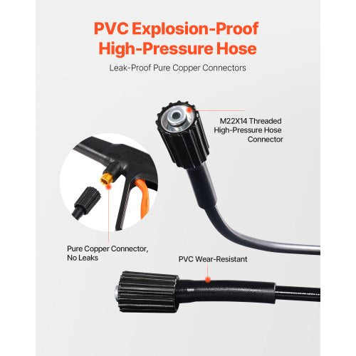 Electric Pressure Washer Max 4500 PSI and 32 GPM With Pressure Adjustment