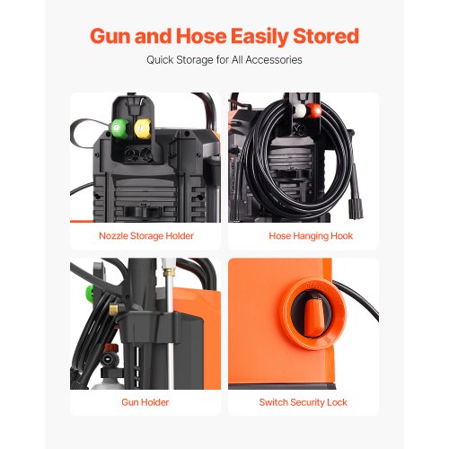 Electric Pressure Washer Max 2700 PSI and 18 GPM High Power Pressure