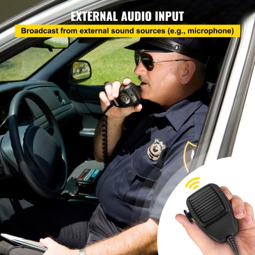 Siren Bundle 8 Tones Emergency Warning Siren 200W with PA Speaker MIC