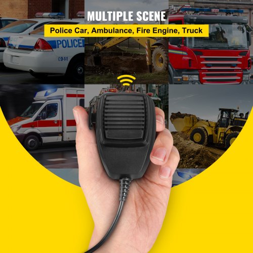 Siren Bundle 8 Tones Emergency Warning Siren 200W with PA Speaker MIC
