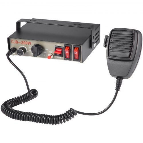 Siren Bundle 8 Tones Emergency Warning Siren 200W with PA Speaker MIC