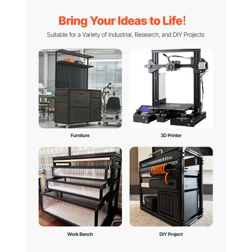 5PCS 47.2 in 1200mm T Slot 2040 Aluminum Extrusion Profile European