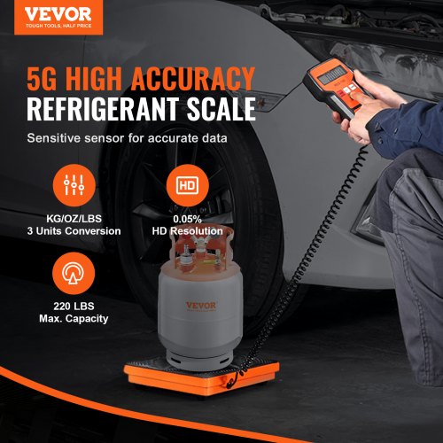 Refrigerant Scale 220 LBS HAVC Charging Recovery Freon Scale with Wired