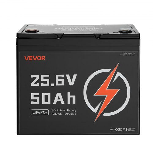 24V 50Ah LiFePO4 Lithium Battery Bluetooth Deep Cycle Lithium Rechargeable