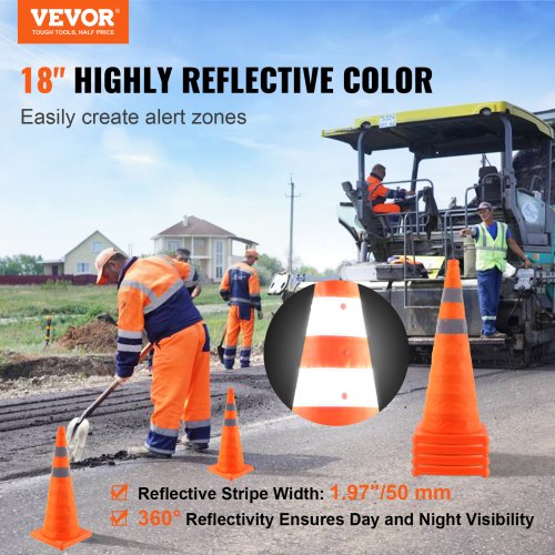 Safety Cones 4 Pack 28 inch Collapsible Traffic Cones Construction Cones
