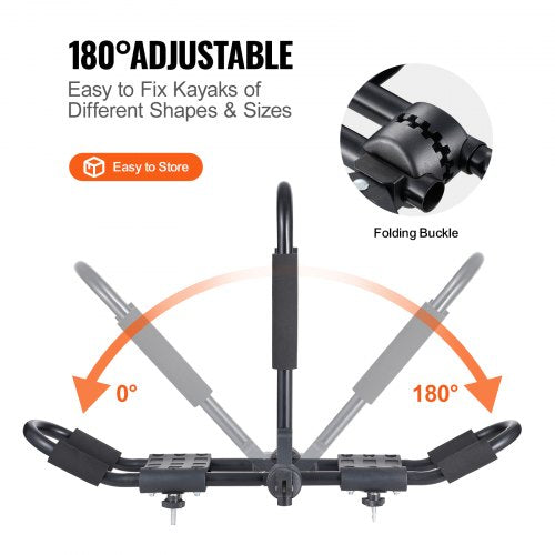 Kayak Roof Rack 1 Pair JBar Soft Roof Rack Top Mount Tie Down Carrier