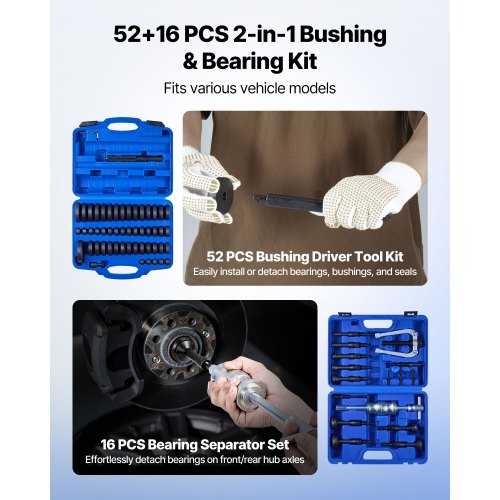 Bearing Press Kit 5216 Pcs 2 in 1 Bushing Driver Tool Bearing Press
