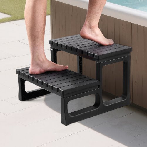 Hot Tub Steps 2Step Spa Outdoor Stairs Heavy Duty 23.6 inch Wide PP