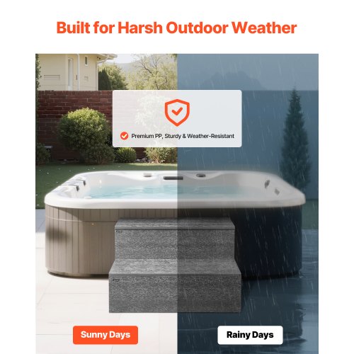 Hot Tub Steps 2Step Spa Outdoor Stairs Heavy Duty 25 inch Wide HIPS