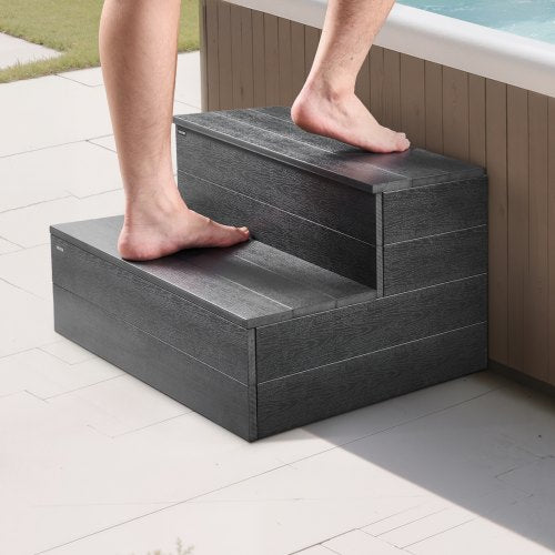 Hot Tub Steps 2Step Spa Outdoor Stairs Heavy Duty 25 inch Wide HIPS