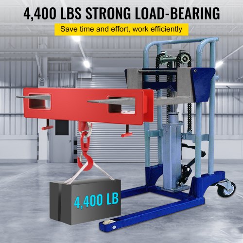 Titan Forklift Lifting Hoist Swivel Hook Mobile Crane 4400 lb capacity lift