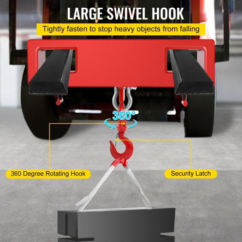 Titan Forklift Lifting Hoist Swivel Hook Mobile Crane 4400 lb capacity lift