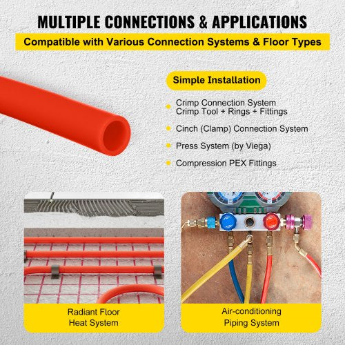 Oxygen Barrier 12 Inch 300 Feet Tube Coil EVOH PEXB Pipe for Residential