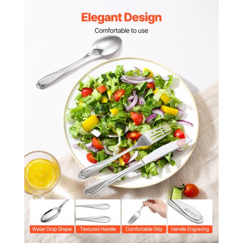 30Piece Silverware Set FoodGrade Stainless Steel Flatware Utensils