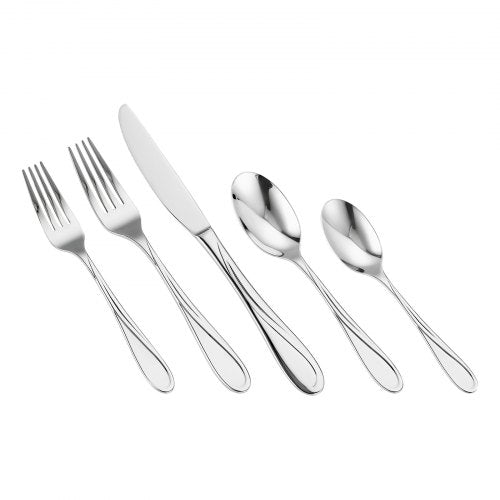 65Piece Silverware Set FoodGrade Stainless Steel Flatware Utensils