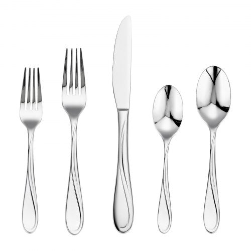 45Piece Silverware Set FoodGrade Stainless Steel Flatware Utensils