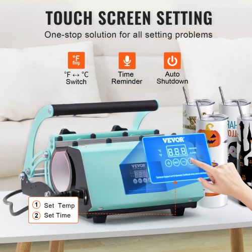 Tumbler Heat Press Machine and Sublimation Tumblers Tumbler Press Set with 8pcs