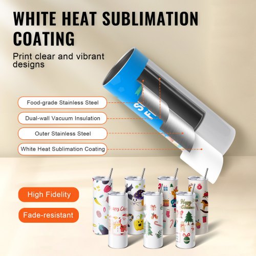 Tumbler Heat Press Machine and Sublimation Tumblers Tumbler Press Set with 8pcs