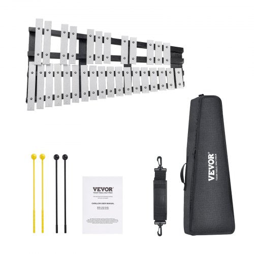 30 Note Glockenspiel Xylophone Bell Kit Percussion Instrument with Mallets