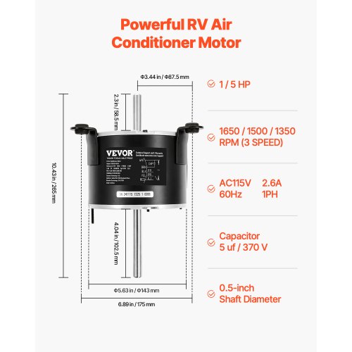 3108706916 RV AC Fan Motor Compatible with Dometic Brisk Air I Model –