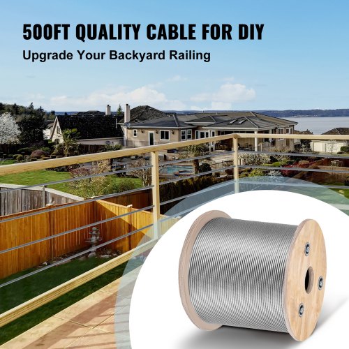 T316 Stainless Steel Cable 18 7x7 Steel Wire Rope Cable 500FT Cable