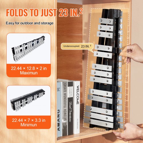 32 Note Glockenspiel Xylophone Bell Kit Percussion Instrument with Mallets