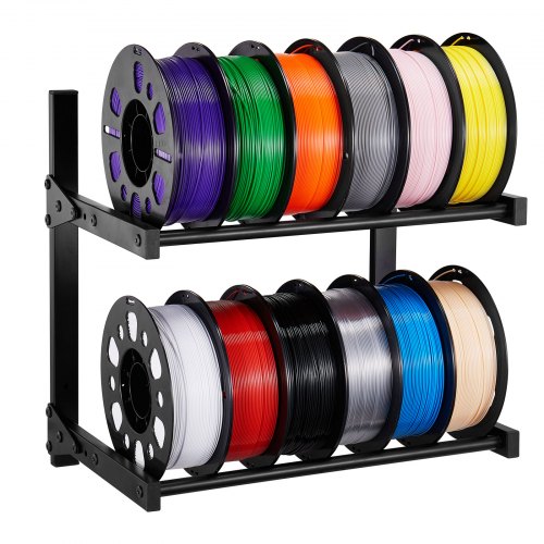 Wall Mount Printer Filament Storage Rack 2Tier Wall Bracket Storage Shelf