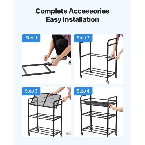 3D Printer Filament Storage Rack 3 Tier Heavy Duty Storage Shelf Rolling