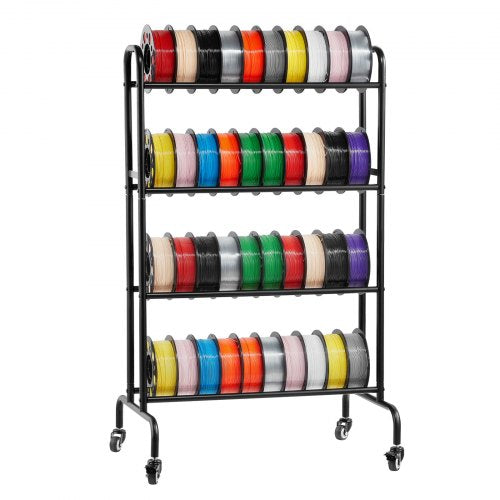 3D Printer Filament Storage Rack 4 Tier Heavy Duty Storage Shelf Rolling