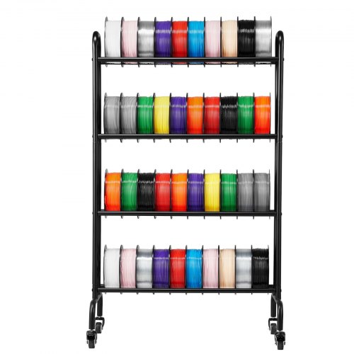 3D Printer Filament Storage Rack 4 Tier Heavy Duty Storage Shelf Rolling