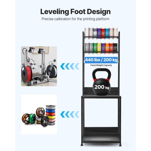 3D Printer Filament Storage Rack 4Tier 3D Printer Stand with Filament