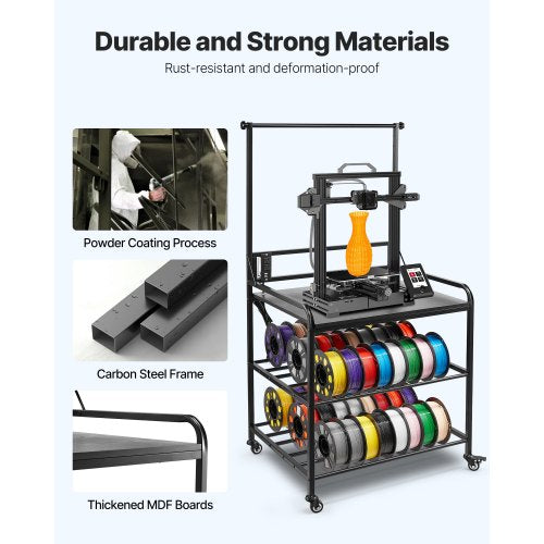 3D Printer Filament Storage Rack 3Tier 3D Printer Stand with Filament